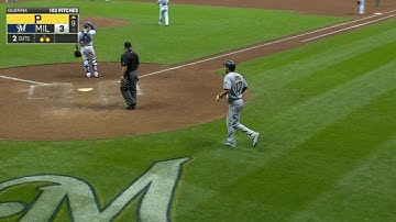 PIT@MIL: McCutchen plates Joyce on a fielder