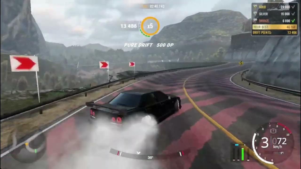 Pure Nissan Skyline R34 (Flash) Carx Drifting on Kami Road Map YouTube