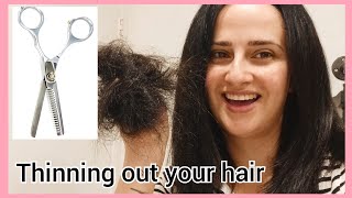 Thinning just in area&#39;s | Thinning per zones | How to thinning hair at home