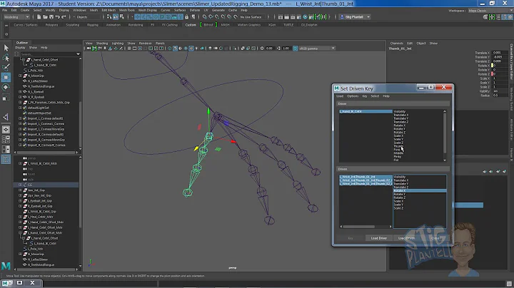 Set Driven Keys and Attributes in Maya