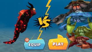 ENEMY BEHELLMOUTH VS ALL GIANT CRAB BOSS - Hungry Shark Evolution