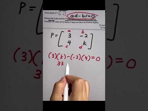 Video: Pada matriks non tunggal?