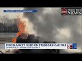 Fire blanket used on stubborn vehicle fire in Springfield