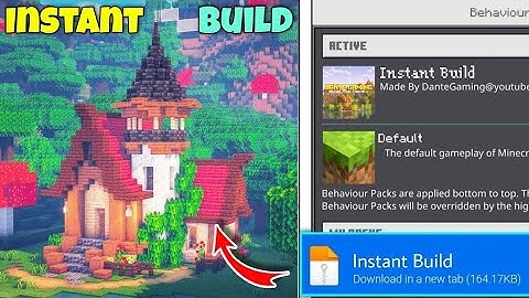 Instant Build Mod For Minecraft Pe  Instant Structure Mod MCPE 1.19