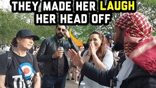 Hidden Christian Lady Tries Trap Siraj! Siraj And Visitor Speakers Corner Sam Dawah