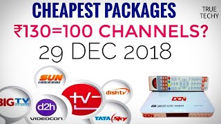 DTH/Cable TV New Rule By TRAI,Lowest Price Package 100 Channel In ₹130?Tariff Plans for D2H & Cable