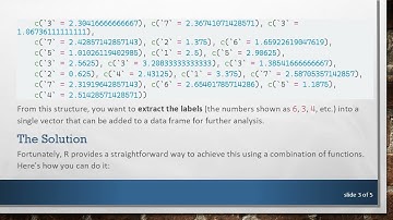 Pulling Labels from a List of Lists in R