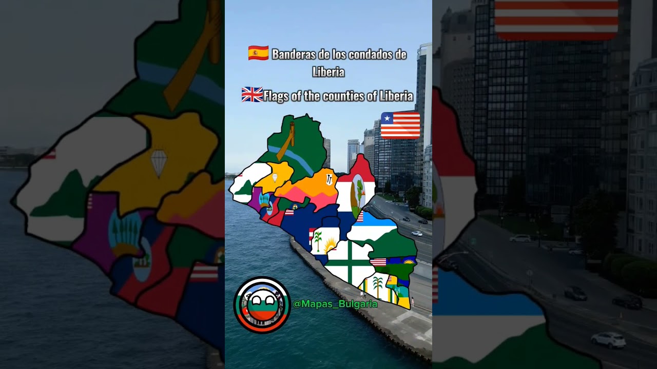 Banderas de los condados de Liberia/Flags of the counties of Liberia #mapas #maps