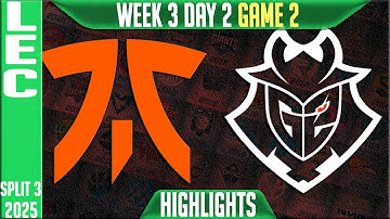 FNC vs G2 Game 2 Highlights | LEC W3D2 Split 3 | Fnatic vs G2 Esports