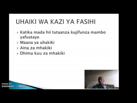 UHAKIKI WA KAZI ZA FASIHI