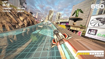 Wipeout Omega Collection Metro Park Time Trial Class A 3 perfect laps Wipeout 2048 Feisar Prototype