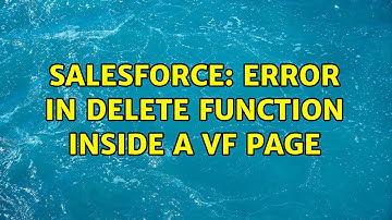 Salesforce: Error in Delete function inside a vf page