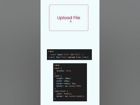File Upload in HTML & CSS - YouTube