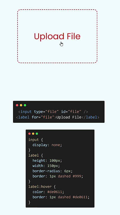 File Upload in HTML & CSS