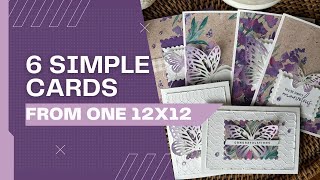 6 Simple Cards from One 12x12