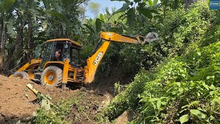 Excavating New Road for Banana Farm with JCB Backhoe