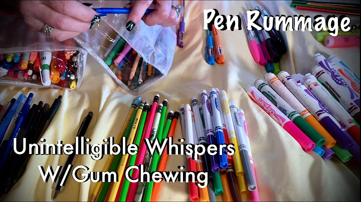 ASMR Pen & pencil rummage (Unintelligible Whispers...