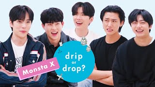Kpop Group Monsta X Reacts to Their Iconic Fashion Choices | Drip or Drop? | Cosmopolitan