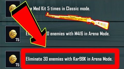 Eliminate 30 Enemies with Kar98K in Arena Mode