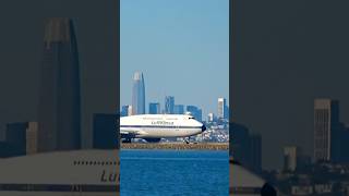 Lufthansa Retro D-Abyt B747-8 Lh455 Sfo-Fra On A 28L Departure