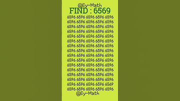 Put your visual strength to the test by pointing out 6569 in 5 seconds #iq #shorts #trending