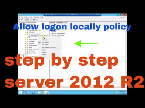 How to Enable Allow logon locally in windows server 2012 R2 in Hindi | GPO in Sever 2012 R2- PART 8