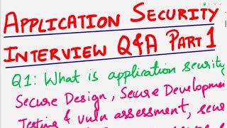 Application Security Interview Questions And Answers | Part 1 | App Sec | AppSec | Cyber Security screenshot 3