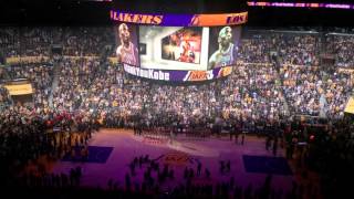 Kobe Bryant FULL Pregame Farewell Ceremony - Introduced by Magic Johnson - Lakers vs. Jazz, 4/13/16