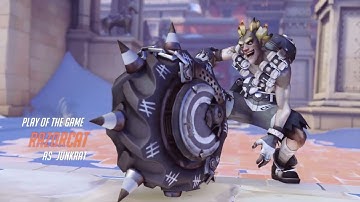 Overwatch: Junkrat flanking the enemy team with RIP-Tire Ultimate
