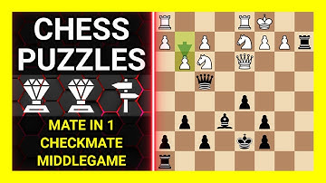 Chess Puzzles to Practice. Themes: Mate in 1, Checkmate, Middlegame. Learn Chess