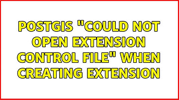 PostGIS "could not open extension control file" when creating extension
