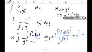 Integration by Algebraic Substitution