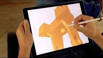 3D modeling a bevel gear support on iPad with Shapr3D