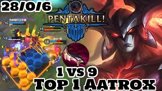 Wild Rift Aatrox - Top 1 Aatrox Gameplay Rank Challenger