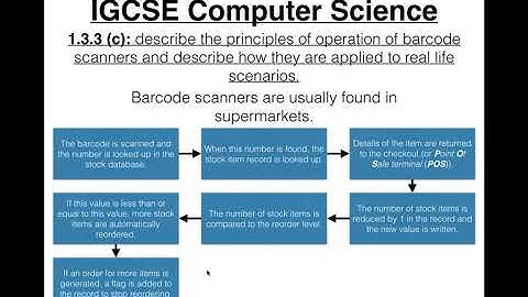 36 IGCSE Computer Scinece Tutorial  1 3 3 c – Barcode Scanners