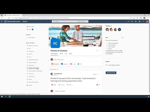 Microsoft Yammer communities overview