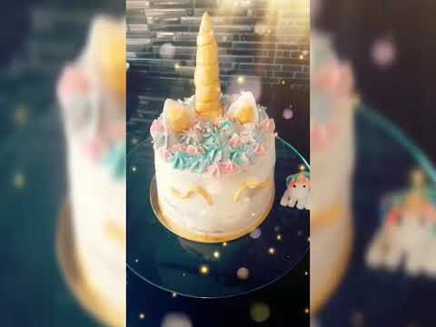 #gâteau-#licorne-😍-idéal-pour-l'anniversaire-d'une-petite-fille-😍❤-#unicornecake-#anniversaire