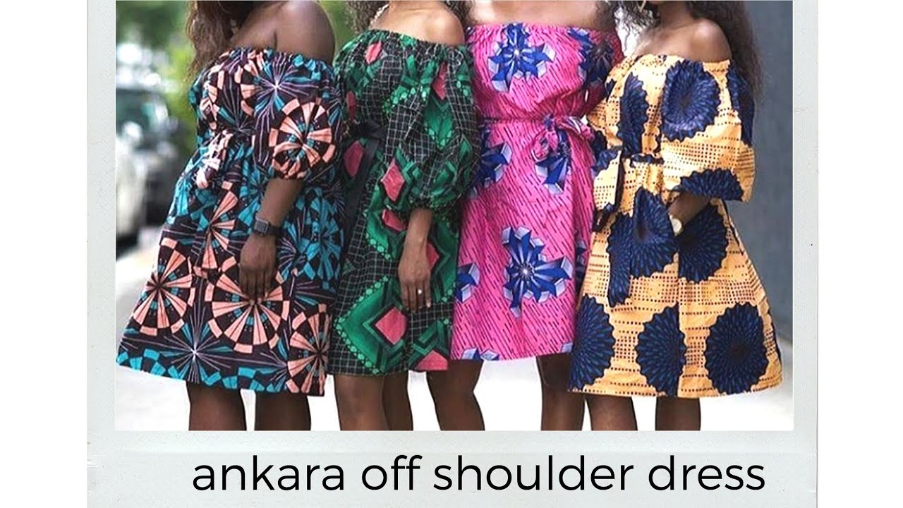 off shoulder gown ankara
