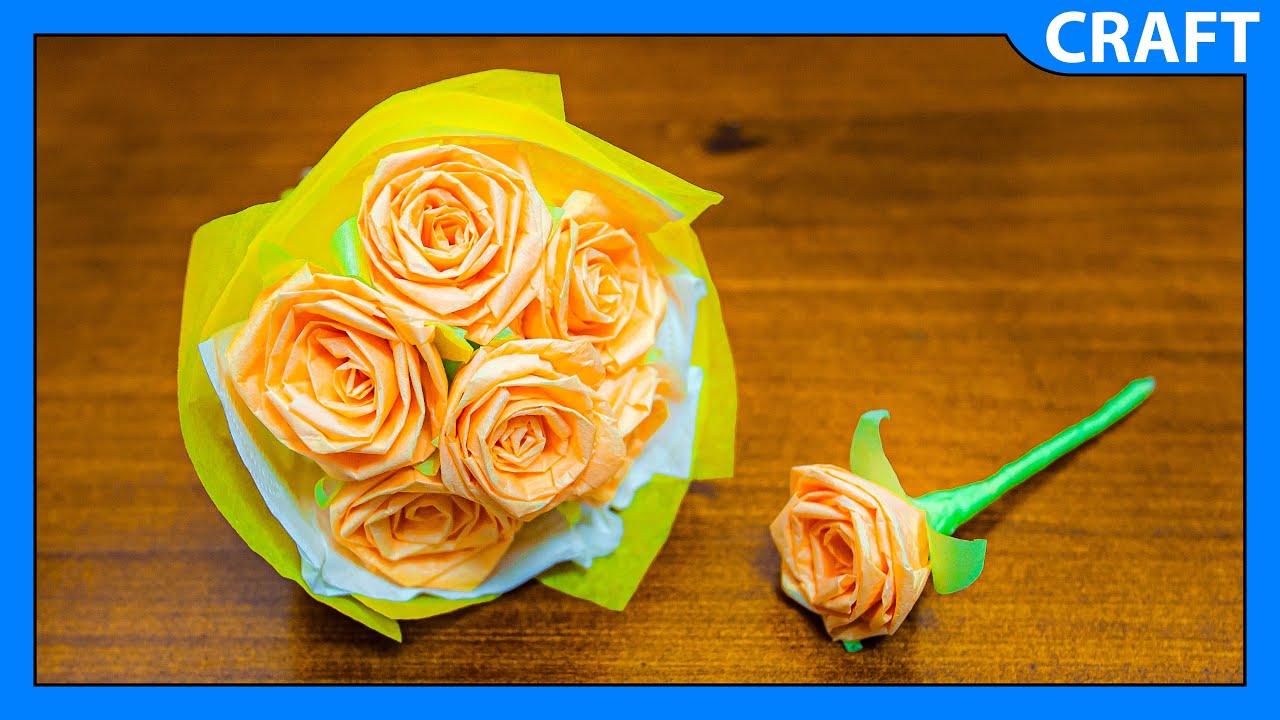 🧻💐DIY Tissue Paper Flower Bouquet