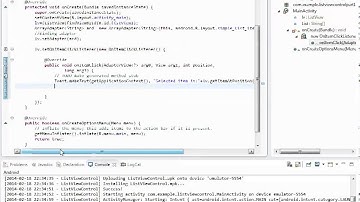 Android 4 4 Tutorials 4 Simple ListViewControl Part 1 in API 19   By Anant Shah 387001