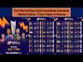 ICC T20 World Cup 2026 Complete Schedule  Match Dates, Time Table &amp; Venues