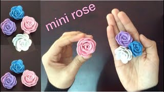 طريقه عمل ورده صغيره جدااا بالفوم mini rose