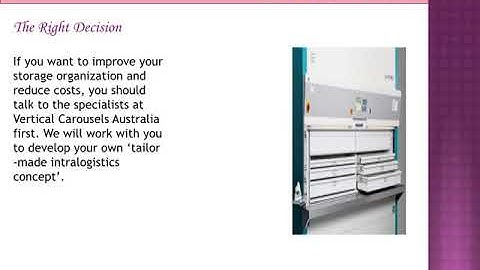 Carousel Storage Solutions - Vertical Carousels Australia
