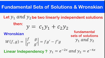 🔵19 - Fundamentele verzamelingen van oplossingen en Wronskian, principe van superpositie van diff...