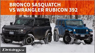 Jeep  Wrangler vs Ford Bronco winter offroad test! Which is better out on the trails? | Driving.ca