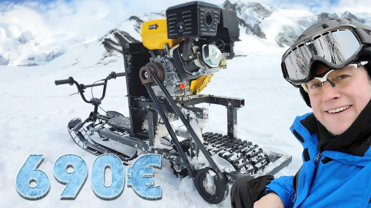 DIY Schneemobil - für ~700 Euro Motor-Schlitten selber bauen feat.  @luisengineering VS @Tomary 