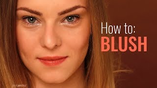 How to apply blush on a pointed chin