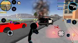 Neon Iron Stickman Rope Hero City Gangstar Mafia screenshot 4
