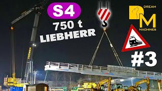 750t LIEBHERR LTM 1750-9.1 KRAN THÖMEN BAUSTELLE EISENBAHNBRÜCKE EINBAU S4 HAMBURG #3 DREAM MACHINES