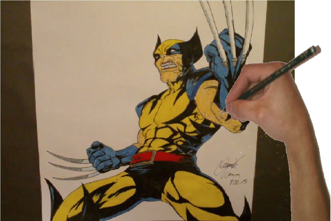 How to Draw Wolverine from Marvel Comics Step by Step Drawing Tutorial |  How to Draw Dat